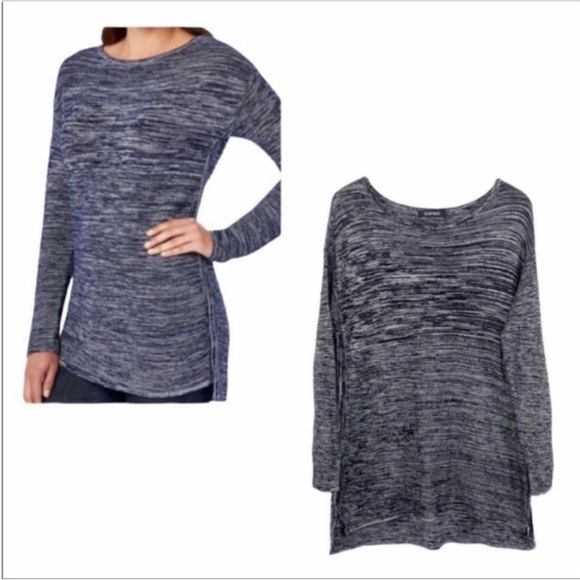 ELLEN TRACY marled long tunic sweater M - Picture 10 of 11